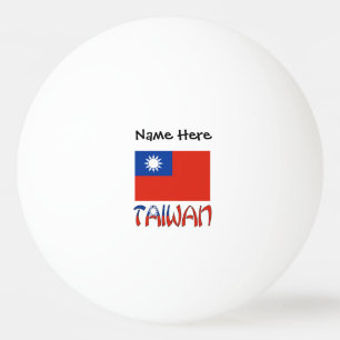 Taiwan och taiwanesiska flagg Personlig Pingisboll