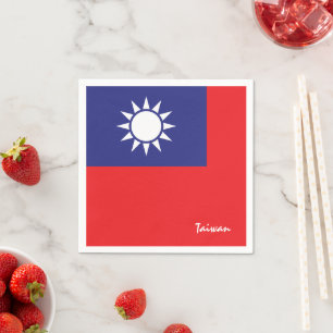 Taiwan och Taiwanesiska Flagga party mode /sportfa Pappersservett
