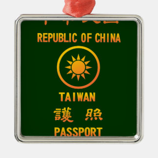 Taiwan Passport Julgransprydnad Metall