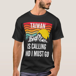 Taiwan ringer och jag måste gå, Vågigt solnedgånge T Shirt