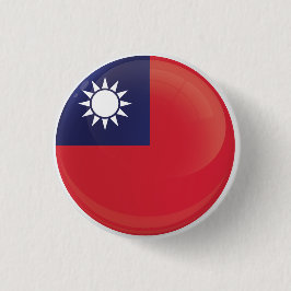 Taiwan Round Icon Flagga Knapp