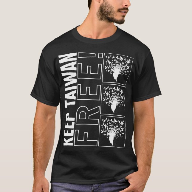 Taiwan Shirt, Behålla Taiwan Free Flies Birds Tee (Framsida)