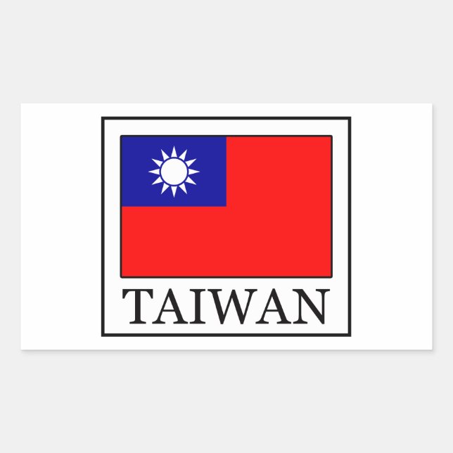 Taiwan Sticker Rektangulärt Klistermärke (Framsida)