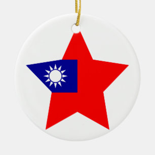 Taiwan stjärna julgransprydnad keramik
