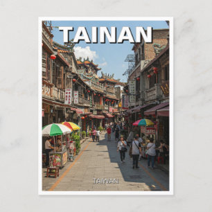 Taiwan Tainan Street Travel Vykort