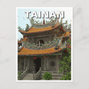 Taiwan Tainan Temple Travel Vykort