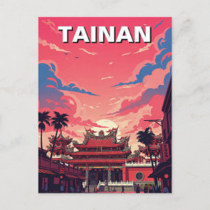 Taiwan Tainan Temple Travel Vykort