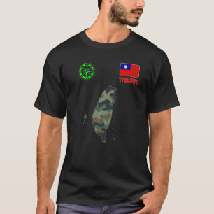 Taiwan Taiwans karta Taiwan-Flagga Taiwan T Shirt