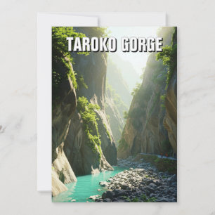 Taiwan Taroko Gorge Travel Julkort