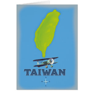 Taiwan Vintage Karta Hälsningskort