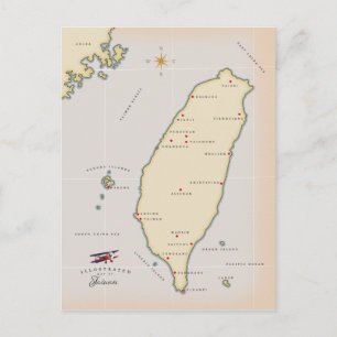 Taiwan Vintage Karta Vykort