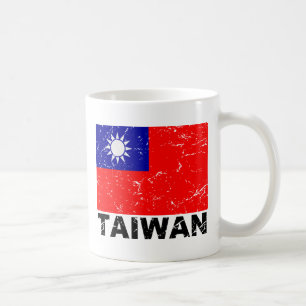 Taiwan vintageflagga kaffemugg