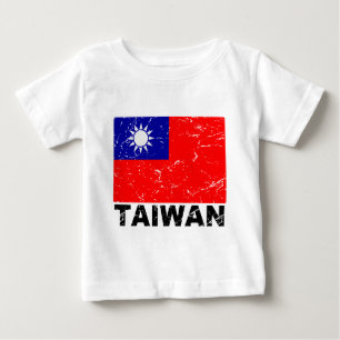 Taiwan vintageflagga t-shirt