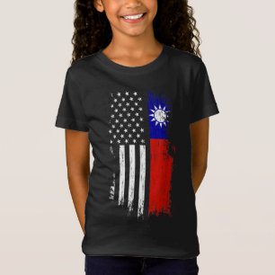 Taiwanesisk amerikansk Flagga - Pridet Taiwan USA T Shirt