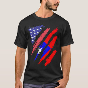 Taiwanesisk amerikansk patriot Grown Heart Flagga  T Shirt