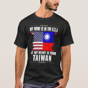 Taiwanesisk amerikansk patriot Grown Proud Home He T Shirt