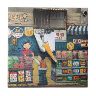 Taiwanesisk butik mural kakelplatta