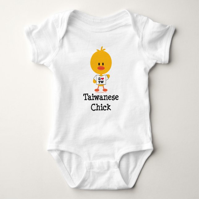 Taiwanesisk chickspädbarnBodysuit Tee (Framsida)