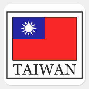 Taiwanesisk fästare fyrkantigt klistermärke