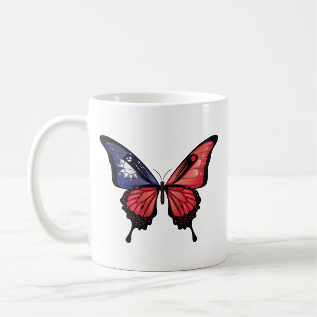 Taiwanesisk Flagga för fjäril Kaffemugg (Vänster)