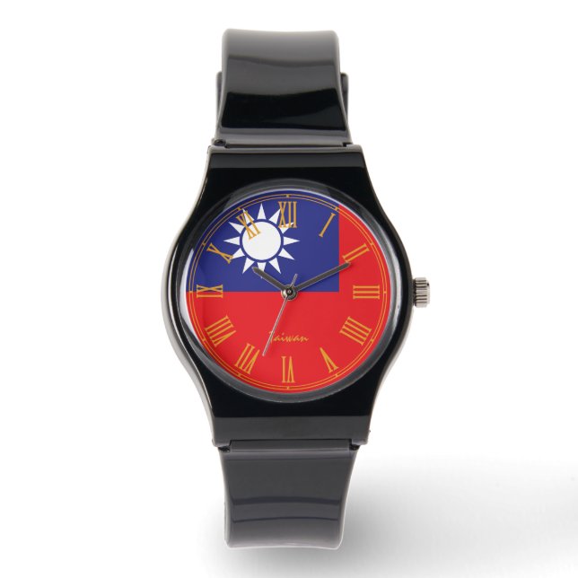 Taiwanesisk Flagga, patrioter, Taiwan mode Armbandsur (Framsida)