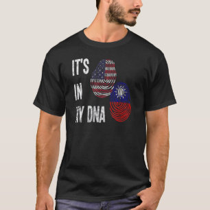 Taiwanesisk Flagga Proud America Imprint Dna Mi T Shirt