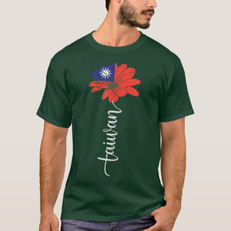 Taiwanesisk Flagga SolrosVintage Taiw Älskare Taiw T Shirt