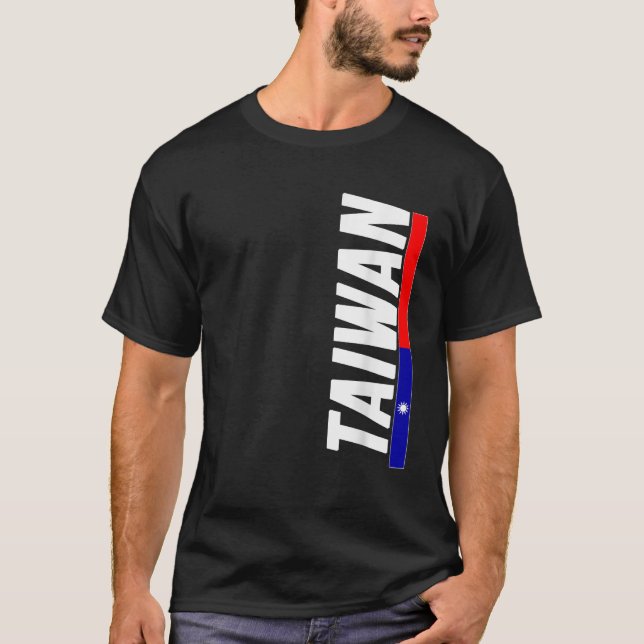 Taiwanesisk Flagga T Shirt (Framsida)