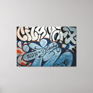 Taiwanesisk graffiti, Taipei, Taiwan Canvastryck