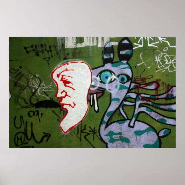 Taiwanesisk graffiti, Taipei, Taiwan Poster (Framsidan)