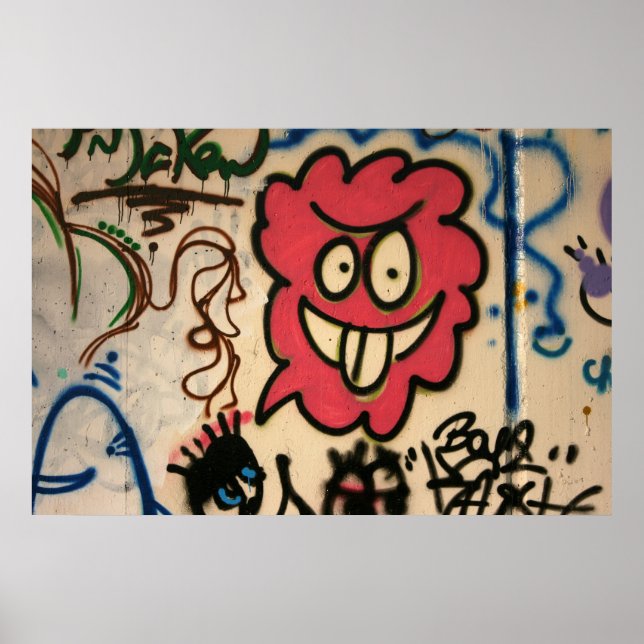 Taiwanesisk graffiti, Taipei, Taiwan Poster (Framsidan)