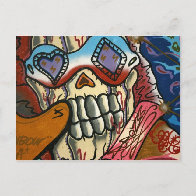 Taiwanesisk graffiti, Taipei, Taiwan Vykort (Framsida)