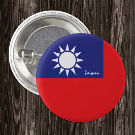 Taiwanesisk knapp, patriotisk taiwanesisk Flagga m Knapp