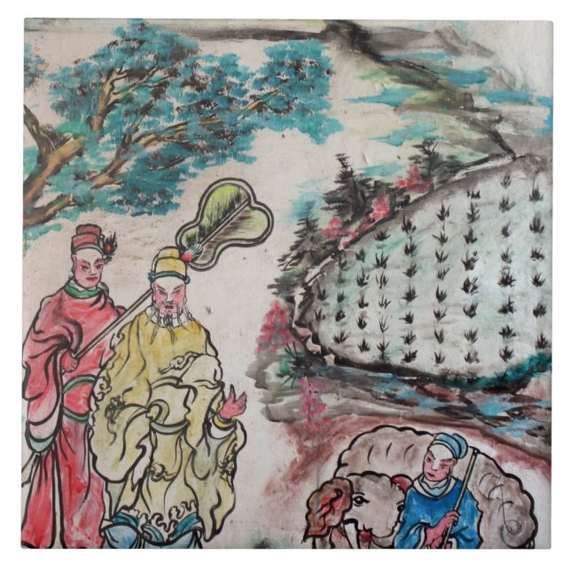 Taiwanesisk konst kakelplatta (Framsidan)