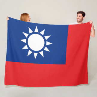 Taiwanesisk stor taiwanesisk flagga fleecefilt