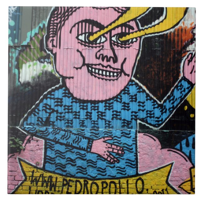 Taiwanesiska grafitti, Taipei, Taiwan Kakelplatta (Framsidan)