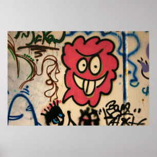 Taiwanesiska grafitti, Taipei, Taiwan Poster