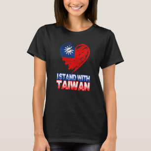 Taiwanesiska Jag Står Med Taiwan Stöd Taiwan Flagg T Shirt