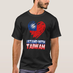 Taiwanesiska Jag Står Med Taiwan Stöd Taiwan Flagg T Shirt