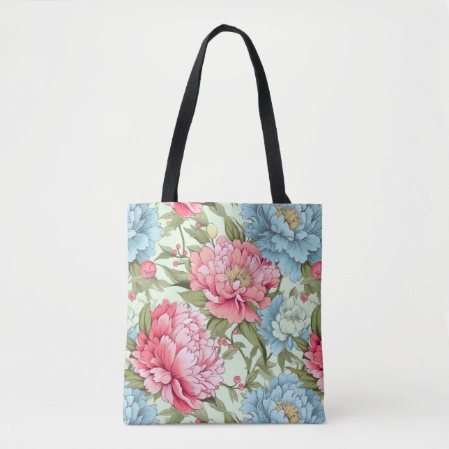 Taiwanesiska Peonies Tygkasse (Framsida)