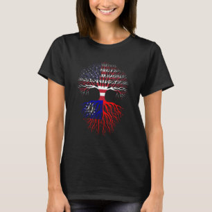 Taiwanesiska rötter förfäders immigrant patriotisk t shirt