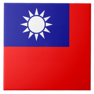 Taiwanflaggan Republiken Kinas flagga, Táiwān Guóq Kakelplatta