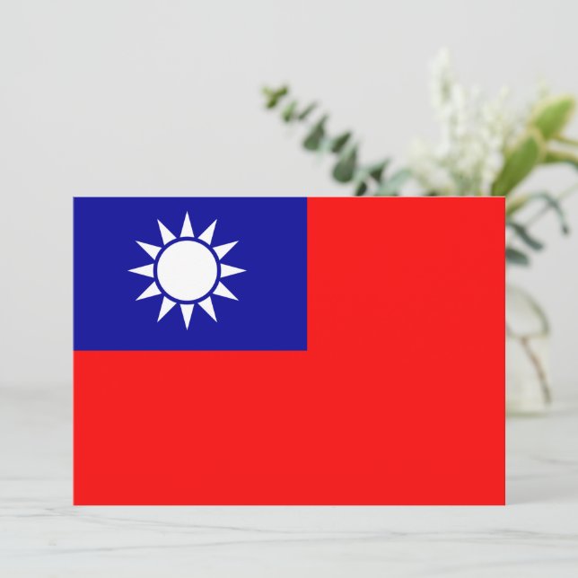 Taiwans flag: Republiken Kina, Kinesiska Taipei Inbjudningar (Stående Fram)