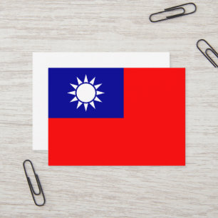 Taiwans flag: Republiken Kina, Kinesiska Taipei Visitkort