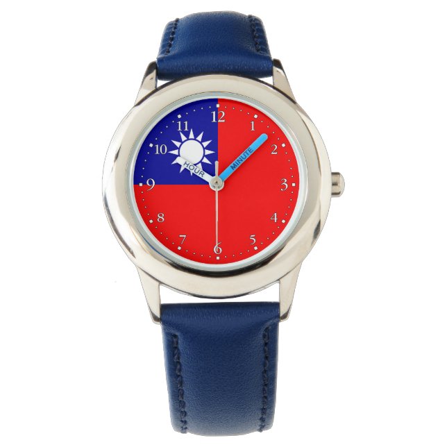 Taiwans flagga armbandsur (Framsida)