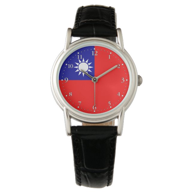Taiwans flagga armbandsur (Framsida)