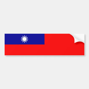 Taiwans flagga bildekal