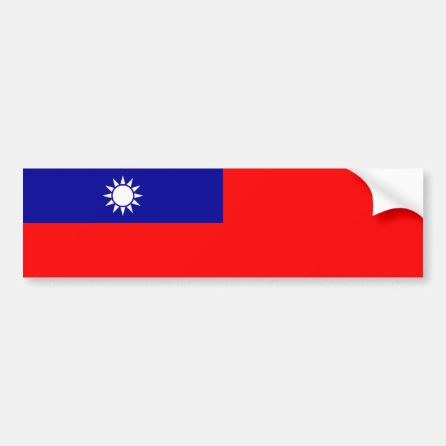 Taiwans flagga bildekal (Framsidan)