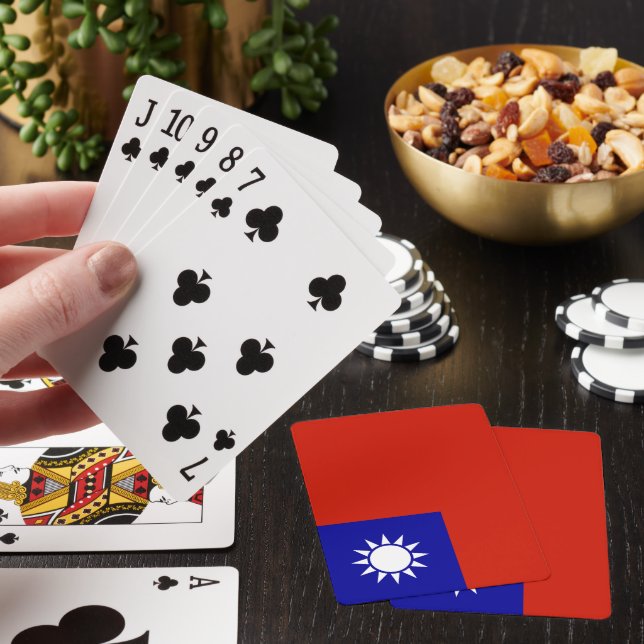 Taiwans flagga casinokort (På plats)