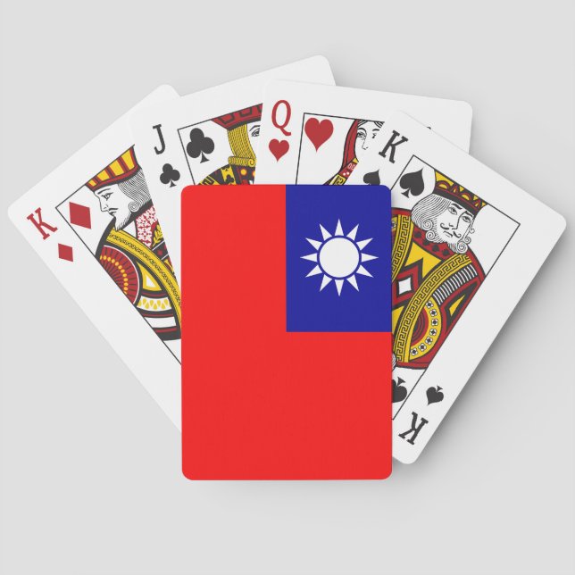 Taiwans flagga casinokort (Baksidan)